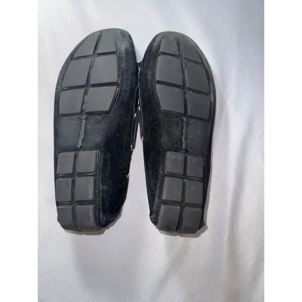 Tory Burch Black Alexandra Sued Leather Moccasins